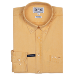 Men's Weekender Long-Sleeve Twill Dye Shirt Classic Cut, Lemon